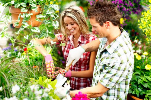 Gardener Brockley team working on garden maintenance